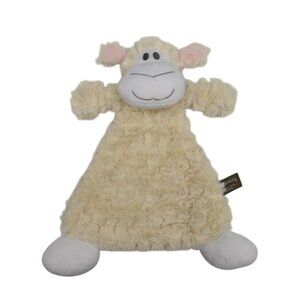 Demdaco Cozies Collection Langley Lamb Rattle Blankie Plush Security Blanket